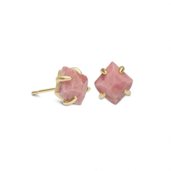 Kendra Scott Aurelia Stud Earrings in Pink Rhodonite